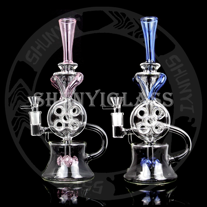 High-End Swizz Perc 10 Hole Disk Hookah Shisha Glass Water Pipe