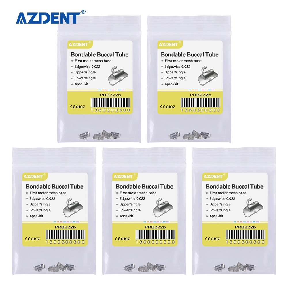 Azdent Bondable Non-Convertible Dental Orthodontic Buccal Tubes Edgewise 0.022