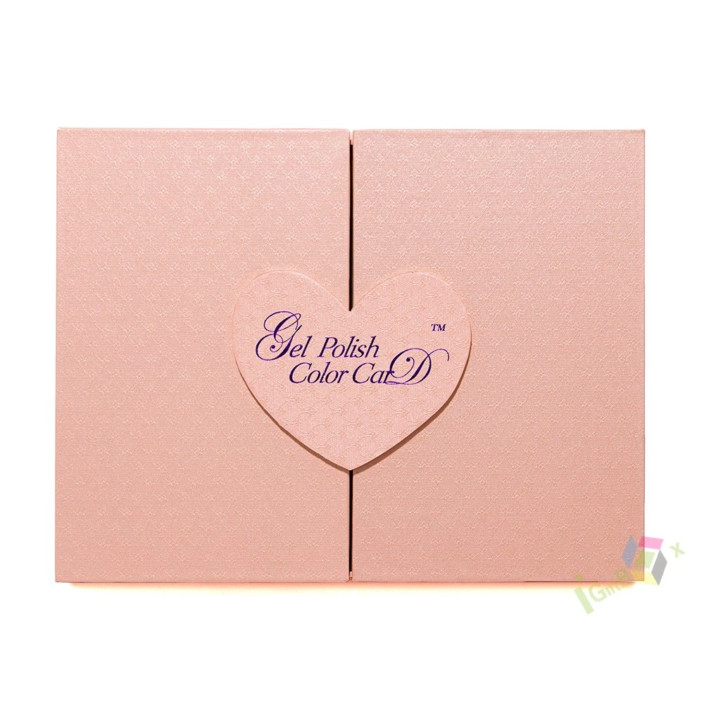 Custom Luxury Pink Nail Polish Box Beauty Nail Sample Cardboard Board Display Color Card