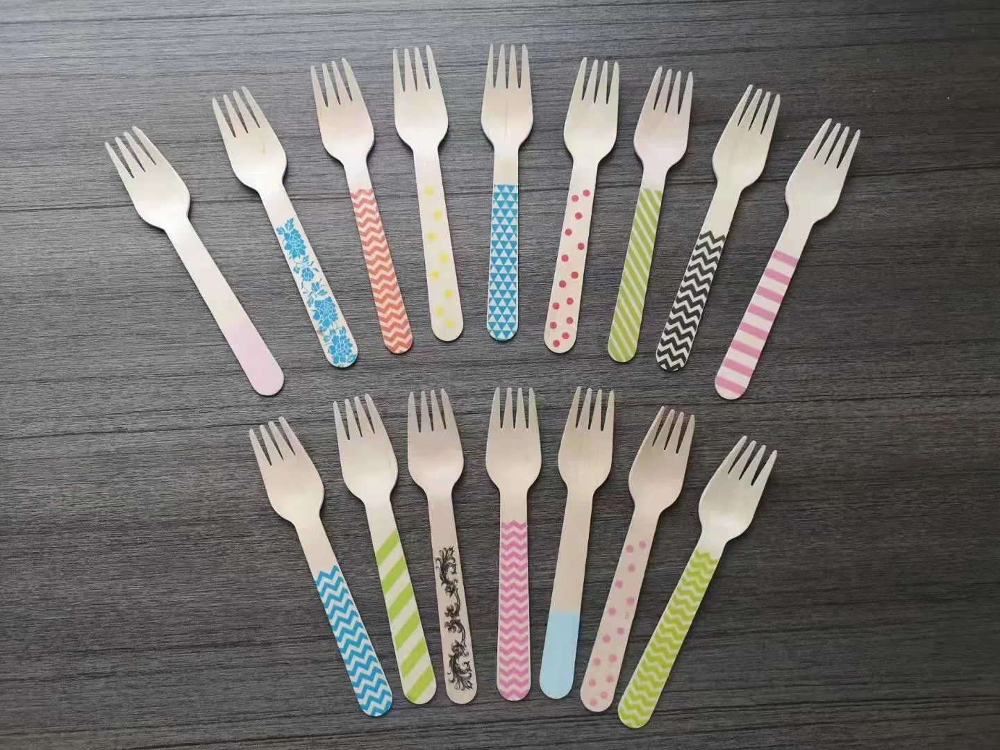 100 Pack Wooden Cutlery Set - Forks, Spoons, Knives Biodegradable Tableware Wooden Cutlery