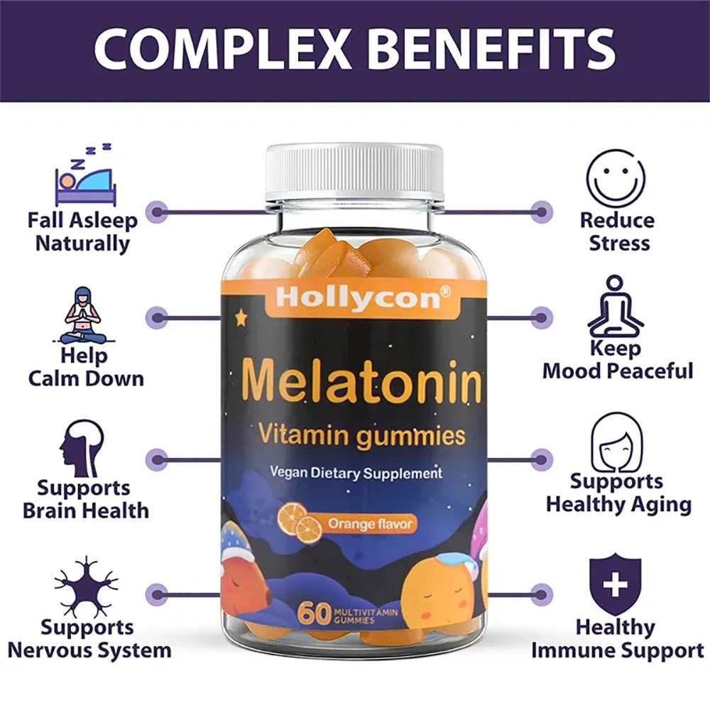 O OEM/ODM Fabricante de fábrica Sleep Well Gomoso Melatonina Vitamina Gummies para dormir melhor