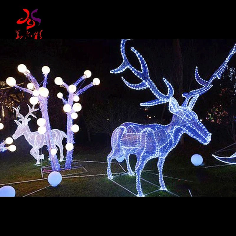 Animal Reindeer Festival Lantern Lights for Christmas Decoration