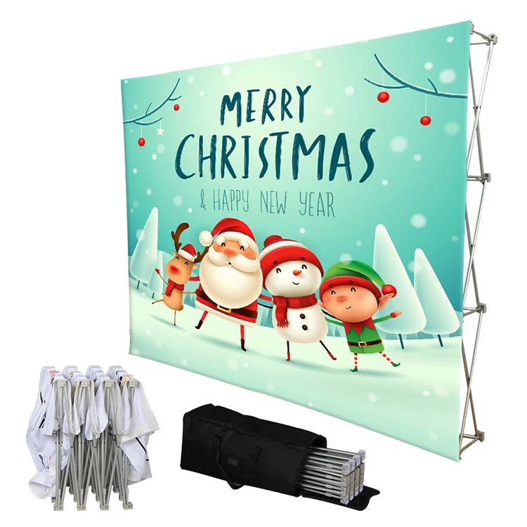 Tension Fabric Exhibition Display Foldable Portable Pop-up Display Backdrop Stand Banner Pop up Display Stand