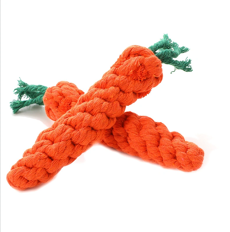 Wholesale Carrot Shaped Ropes Pet Toys for Dog Molar Biting & Playing