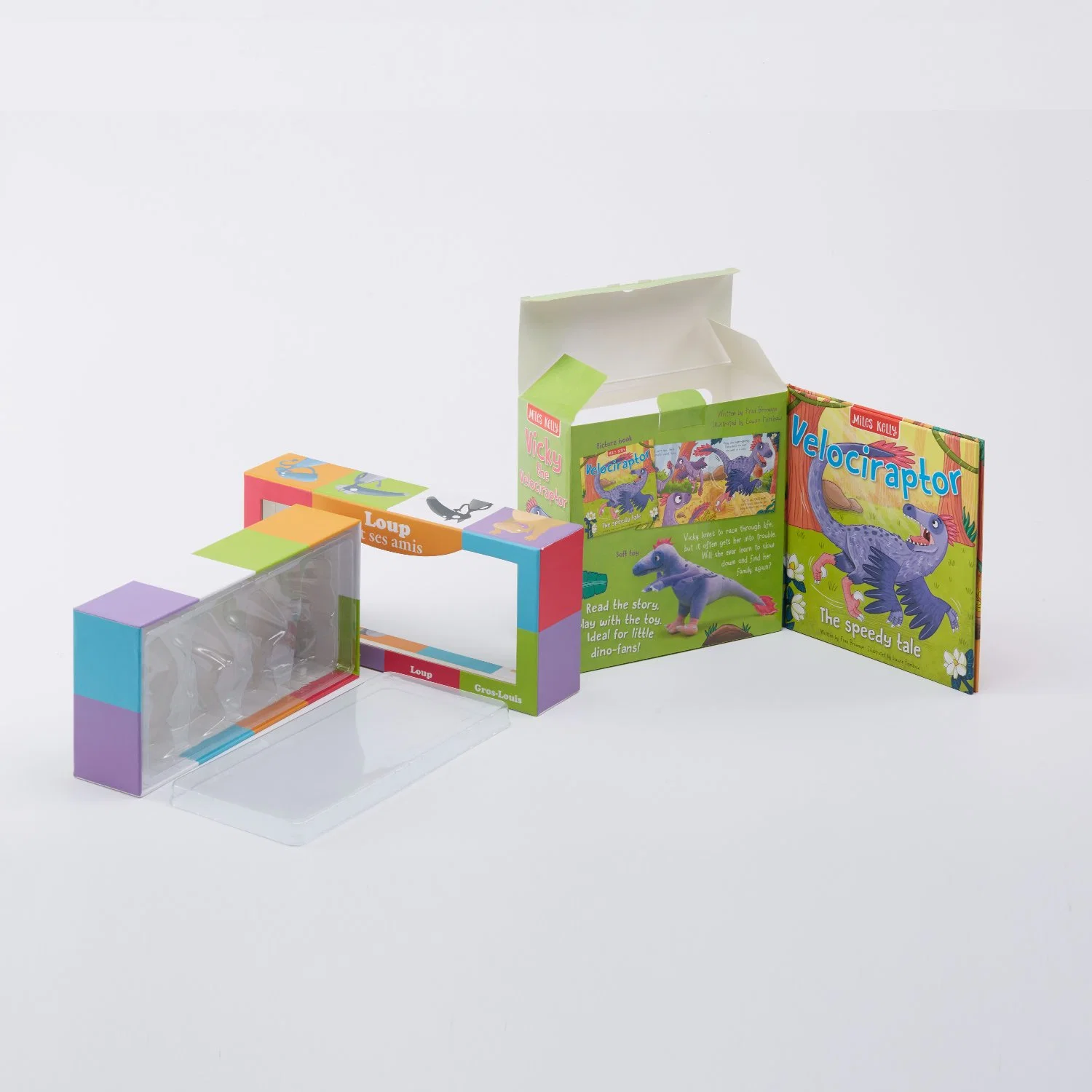 Jouets Boîte d'emballage de couleur pour appareil électronique avec fenêtre en film PVC.