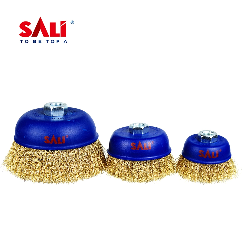 Sali High quality/High cost performance Brass Wire Cup Brush for Removing Rust and Paint