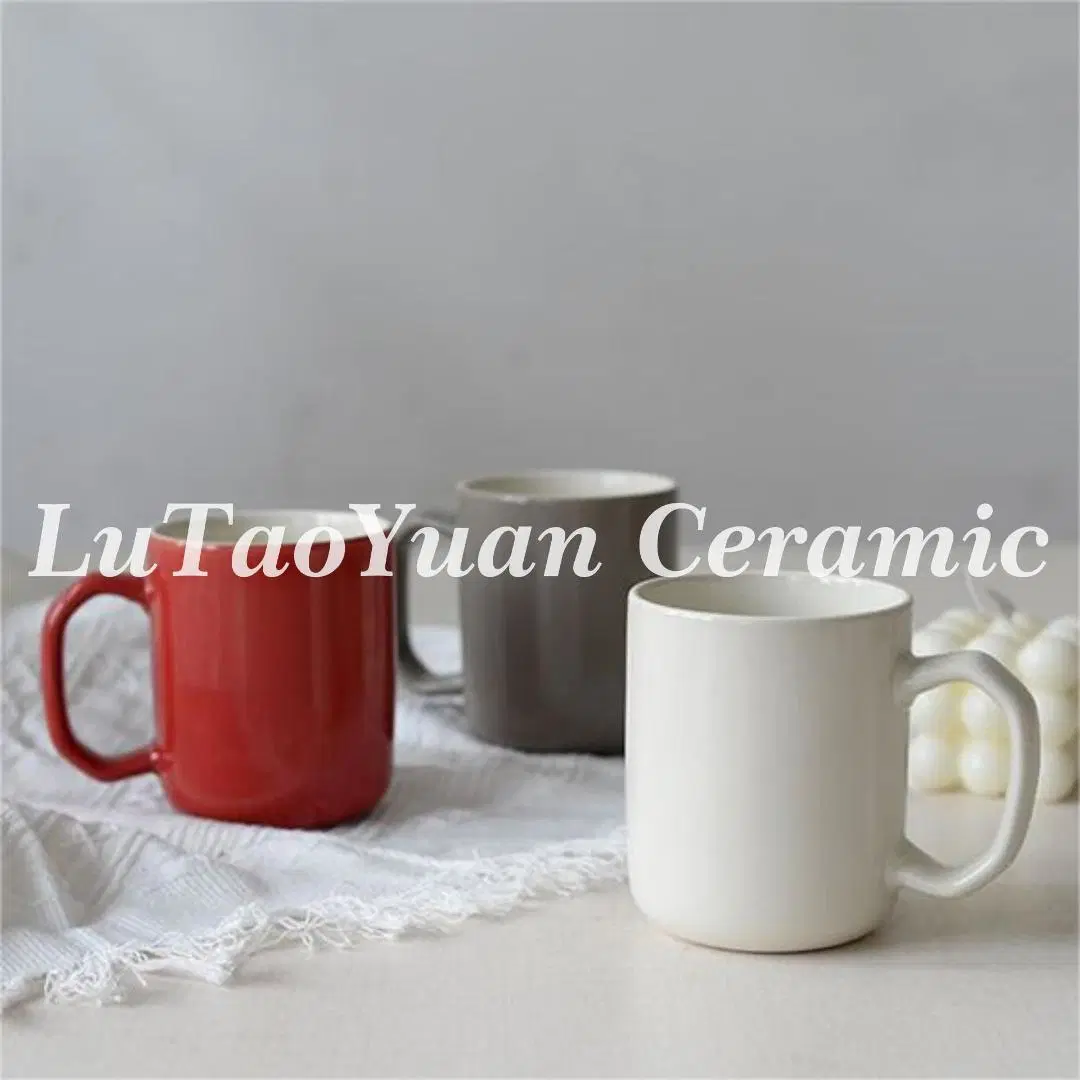 Taza de mango Spetial rojo/gris/blanco taza Mug porcelana vajillas de cerámica de hueso nuevo China Utensilios de Cocina decoración personalizada con el logotipo de patrón de color y diseño