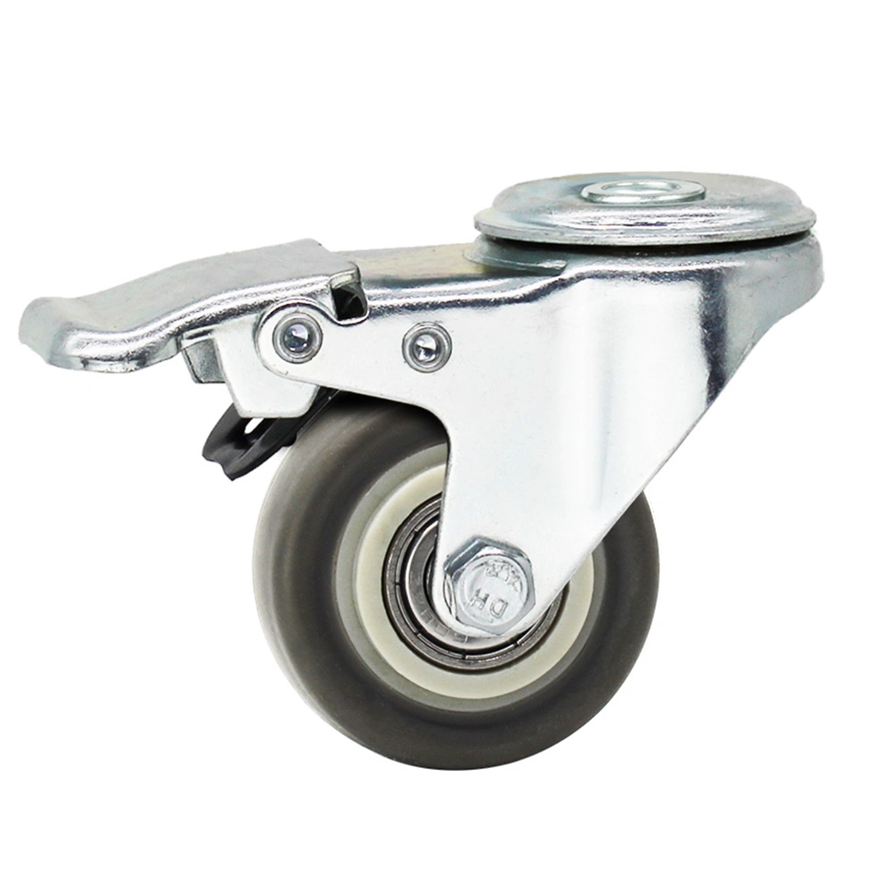 Industry European Light Duty Casters Swivel Bolt Holetpr Wheel Trolley Castor with Lock