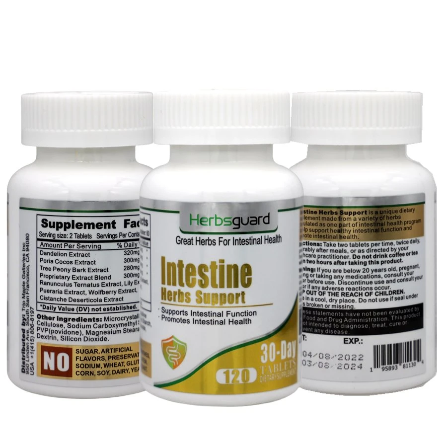 Effective and No Side Effect Chinese Traditional Medicine Formula for Intestine Function Health Support Food Supplement