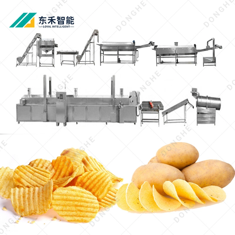 300-500kg Automatische knusprige Kartoffelchips, die Maschine Preis Snack-Lebensmittel Produktionslinie