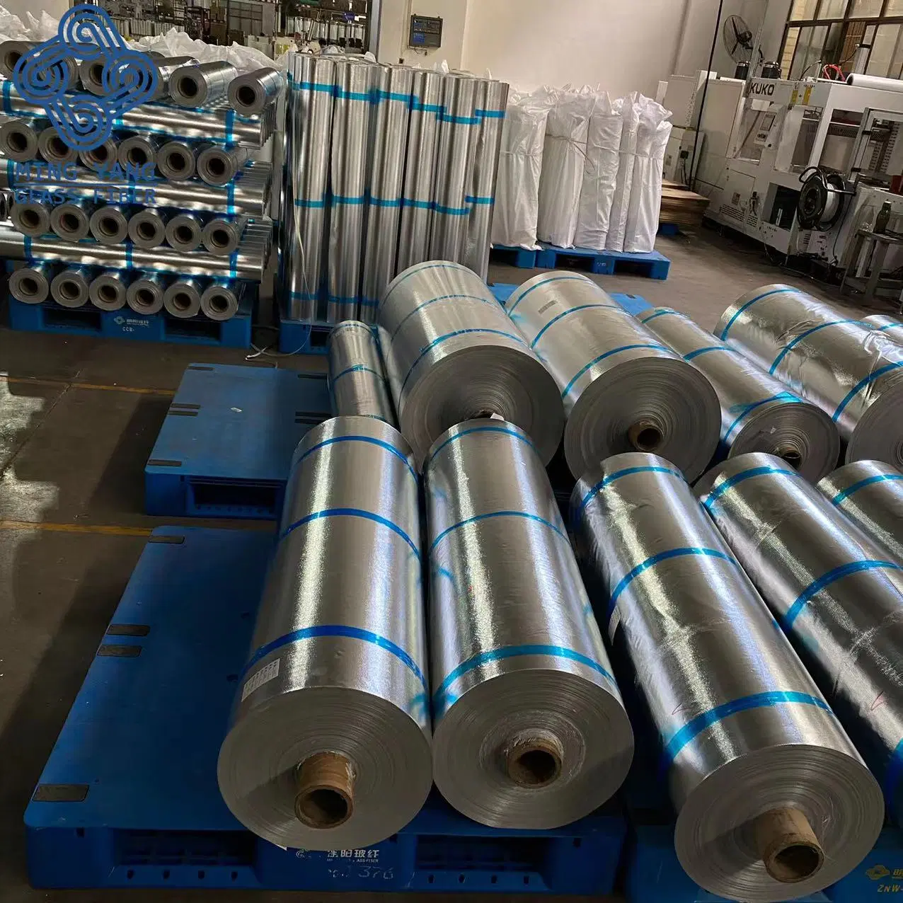 Fireproofing Aluminum Aluminium Foil Coated Fiberglass Fabric Cloth Rolls Aluminum Foil Fiberglass