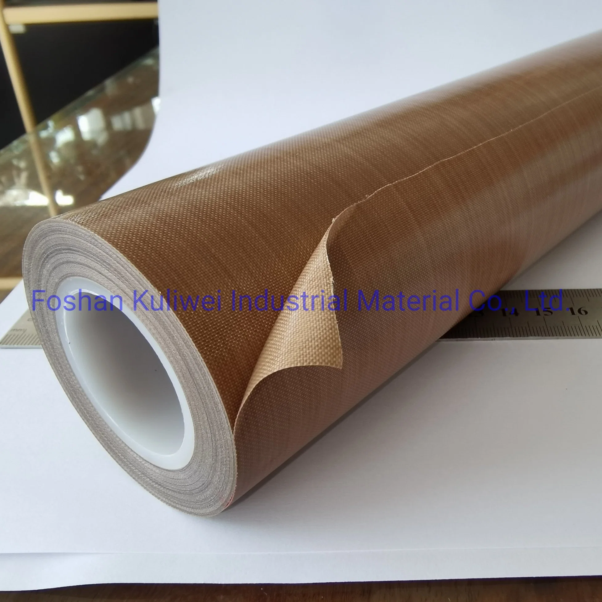 High Temp Fabric High Temperature Waterproof Woven 750 GSM Teflon Glass Fabric Sheet Non Stick Flame/Fire Retardant Thermal Insulation PTFE Teflon Fabric