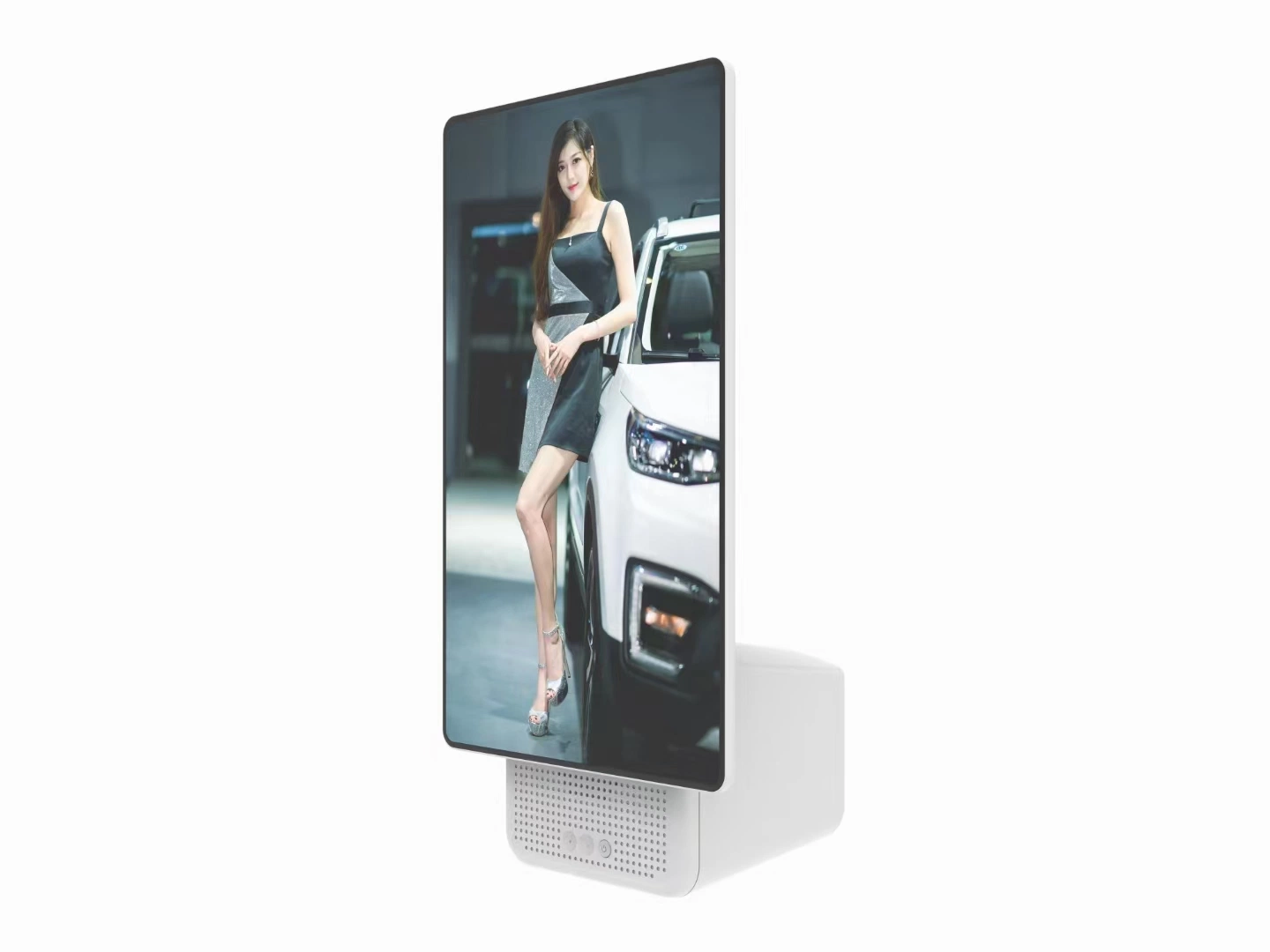 Network Wall Mounted Lighted Makeup Mirror Display Screen