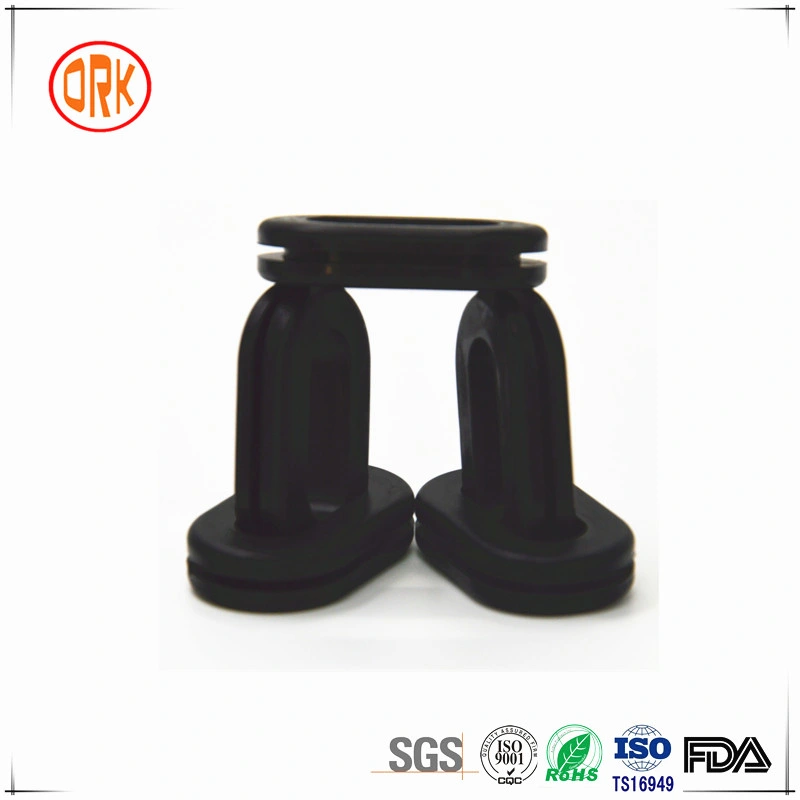 Black Heat-Resistant Silicone Waterproof Rubber Grommet for Cable Pipes