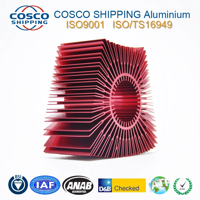 Cosco Aluminium Heatstick Aluminum Extrusion Profile Heat Sink