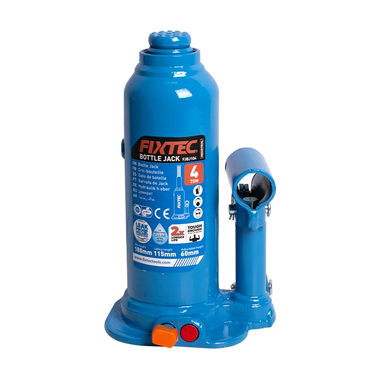 Herramientas de reparación de coches Fixtec 10ton Gato de botella hidráulica vertical soldado