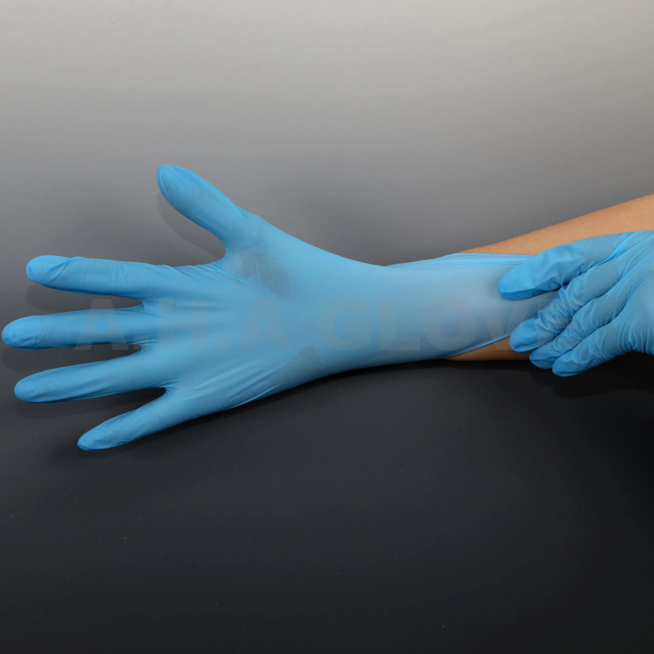 Medical Supply Powder Free Powdered Food Contact Finger Texture Examination Disposable Nitrile Glove for Hand Cleaning