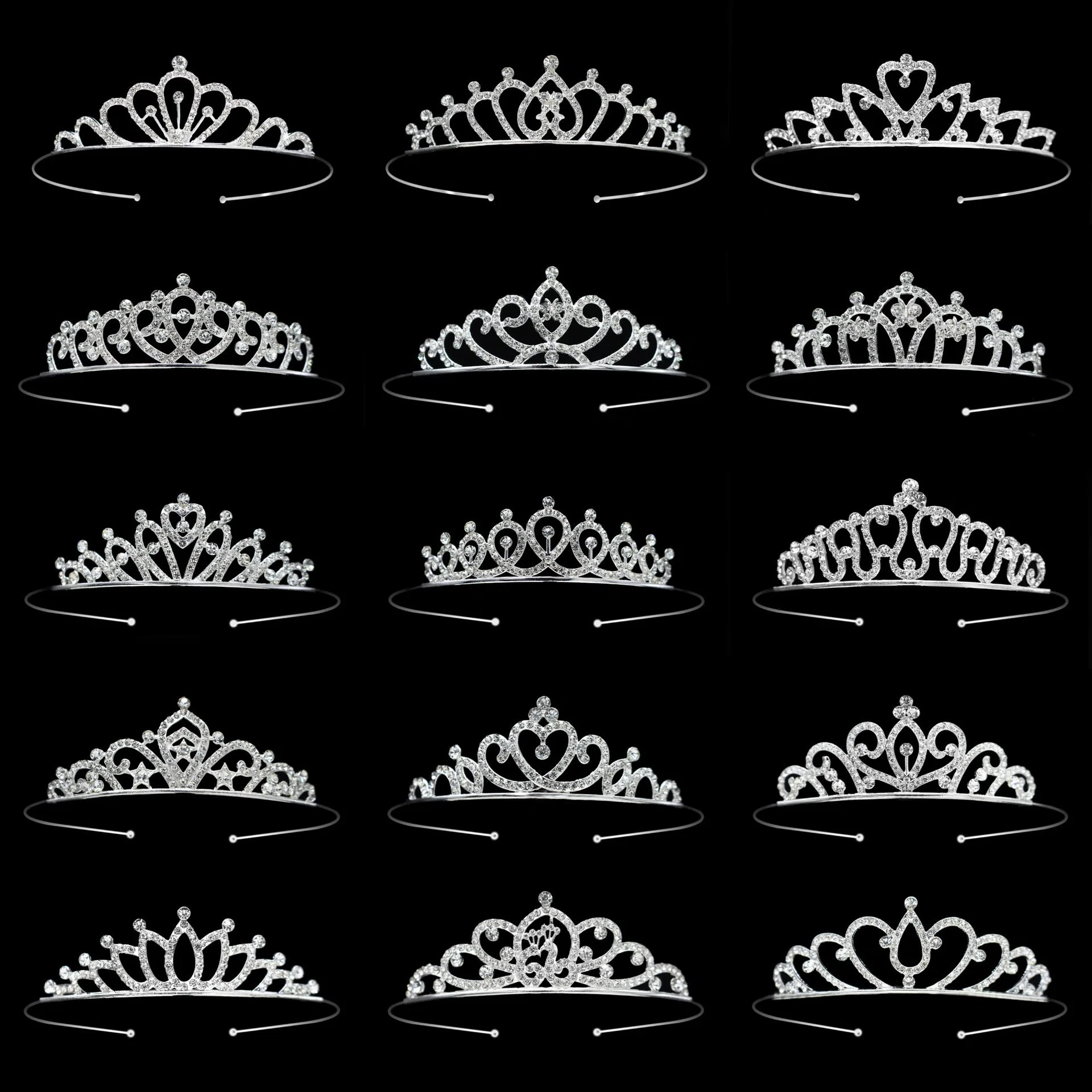 Princess Crystal Tiaras e coroas Ajustável Kid Meninas Amor Suite Prom Crown casamento festa Accessiories jóias de cabelo