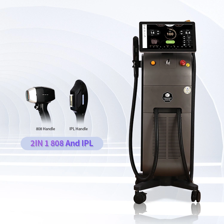 2023 novo produto 1600 W 808 e IPL Laser Ice Titanium Díodo Laser depilação aparelhos pele rejuvenescimento Equipamento de beleza