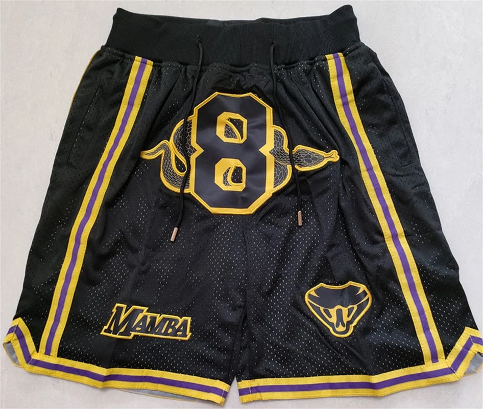 Free Shipping Retro Basketball Shorts Black Mamba #8 24 Classic Boxer Shorts