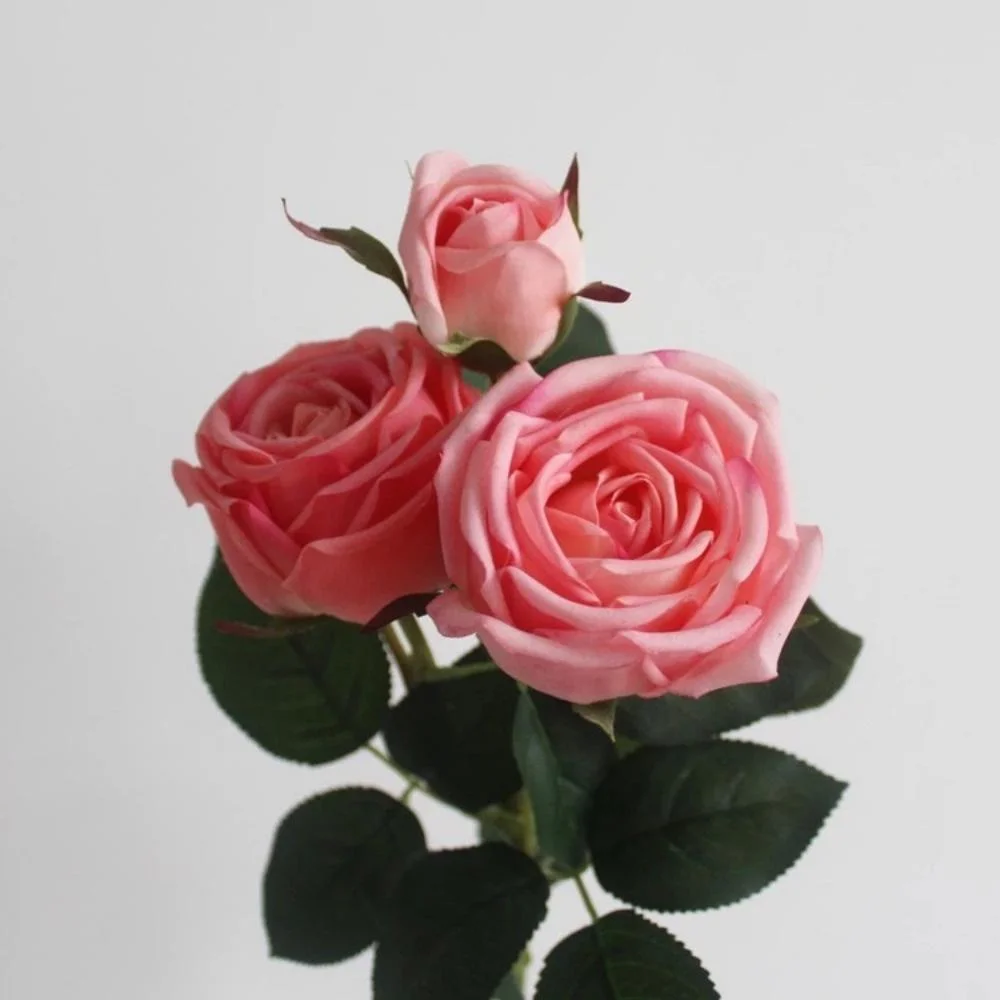 Fake Flowers Retro Rose Decoration Artificial Flower Silk Rose Flowers Decor Bouquet Wyz22084