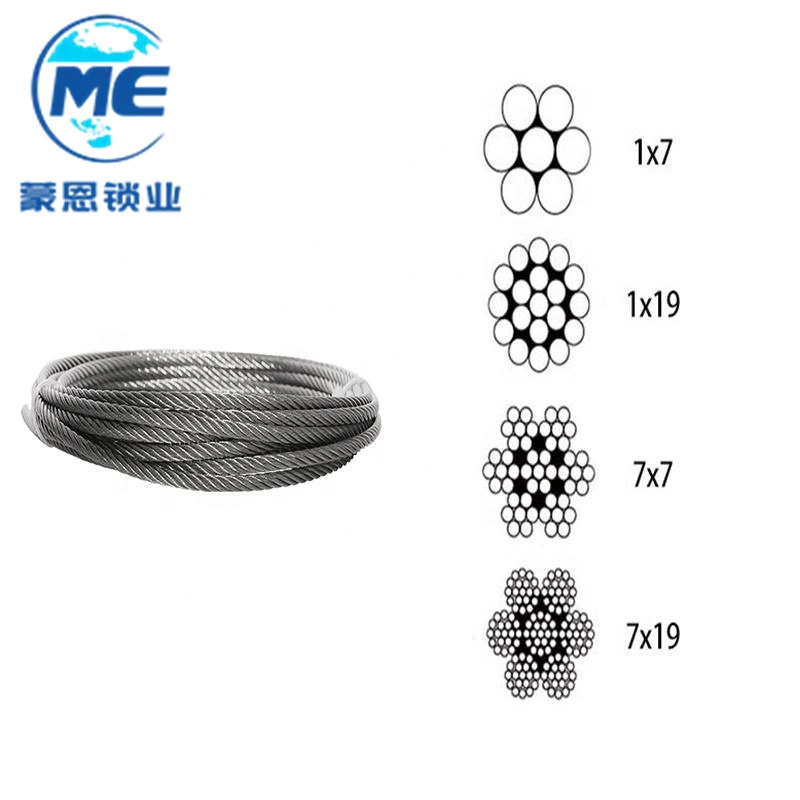 SS316 304 Wire Rope Stainless Steel Cable