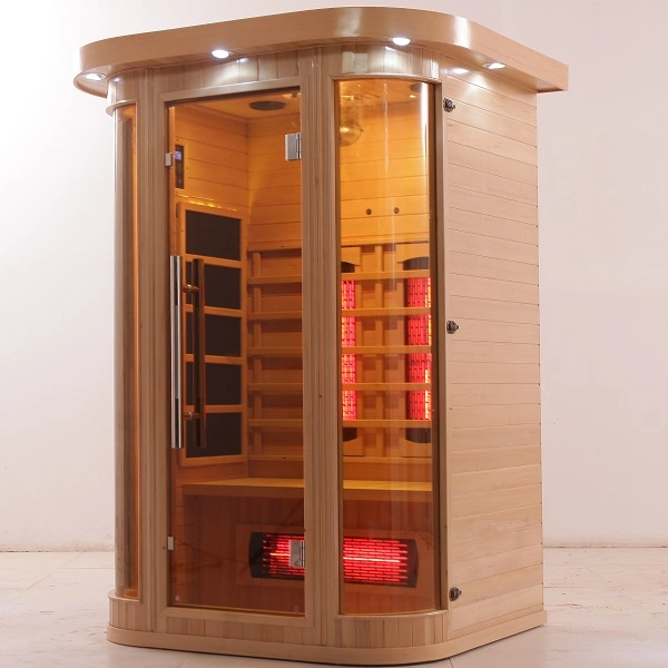 Best Classic Corner Style Infrared Sauna Model 2-3 Person Sauna Room on Sale