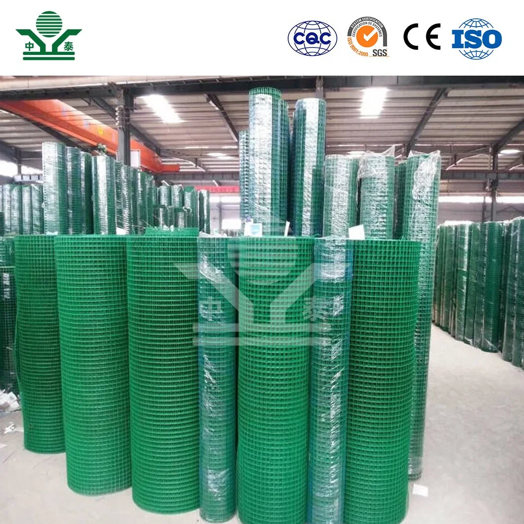 Zhongtai PVC Coated Welded Wire Mesh Rolls 6.4mm Mesh Size Plastic Coated Wire Mesh Rolls China Manufacturers Welded Wire Mesh Barriers