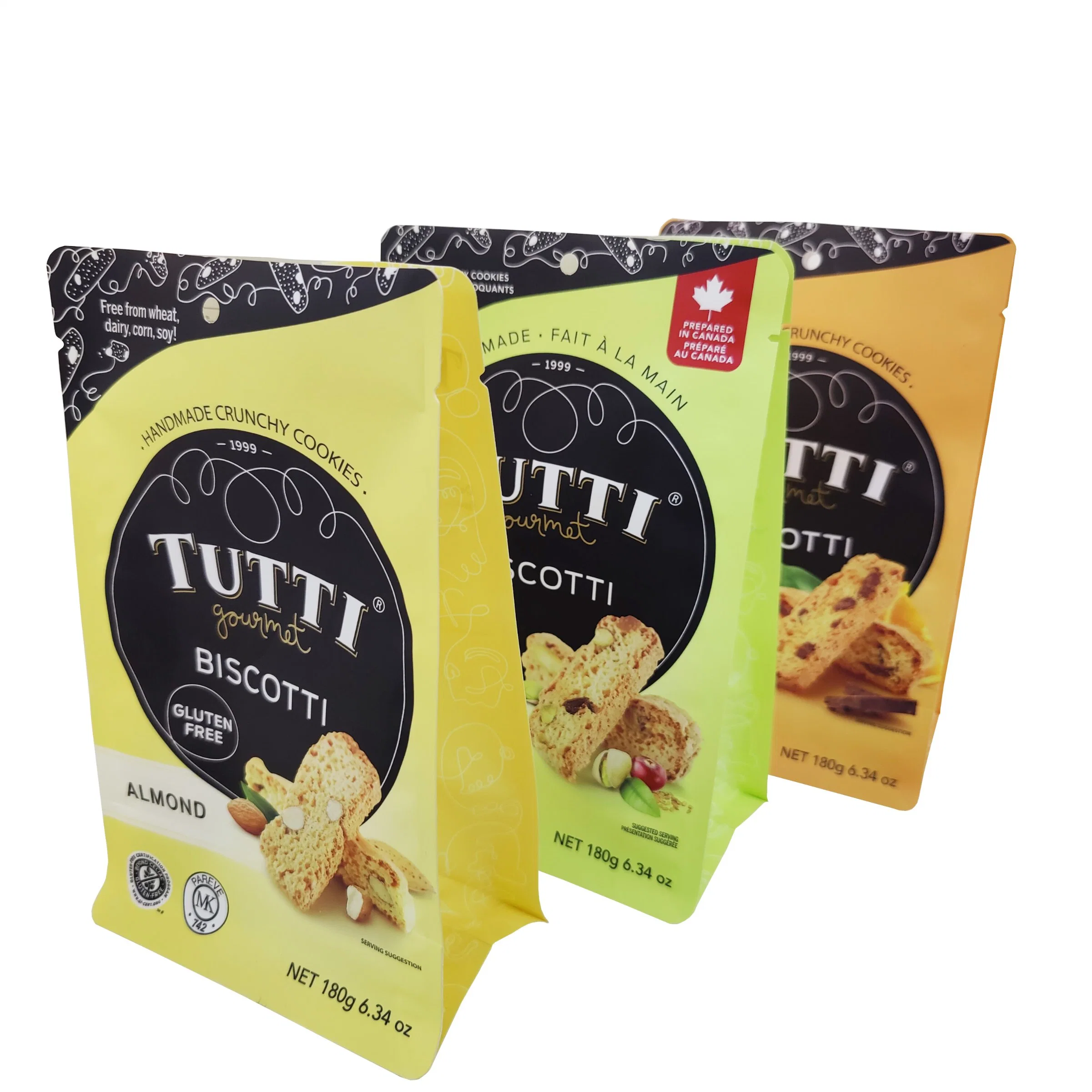 Biscuit Snack Cookie Pastry Eight-Side Sealing Food Packaging Soft Plastic Bag