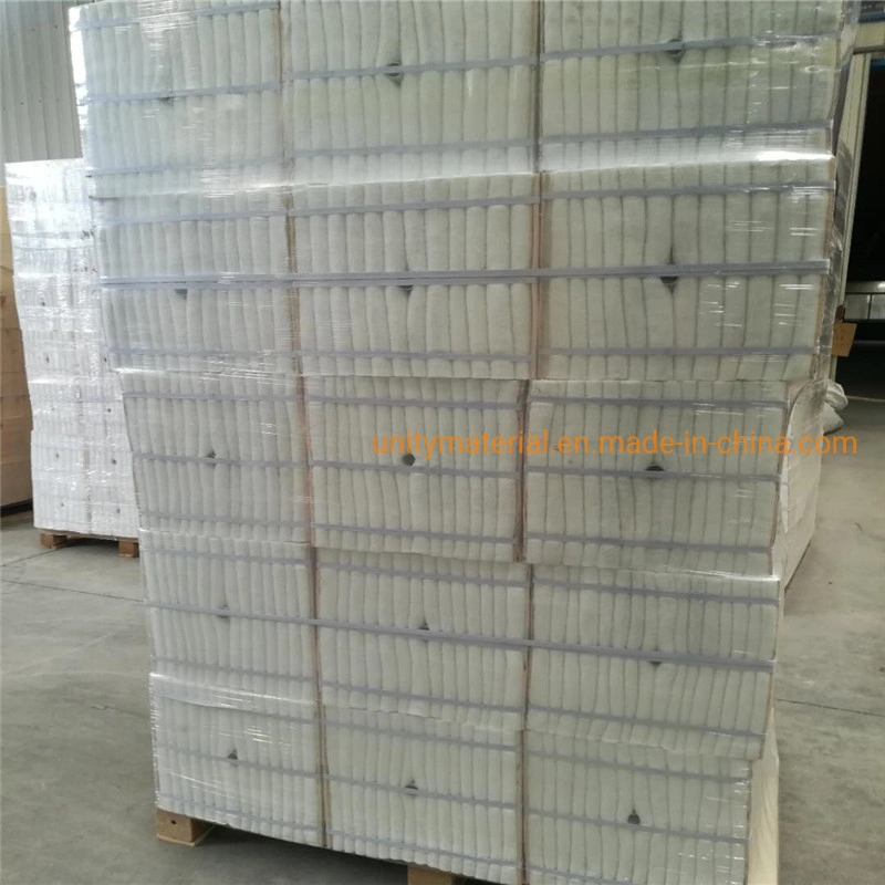 200 180 Kg/M3 Density 30 34 Pound Thermal Shock 1430 High Zirconium Monolithic Stack Folded Folding Ceramic Fiber Module Block for Building Non-Ferrous Material