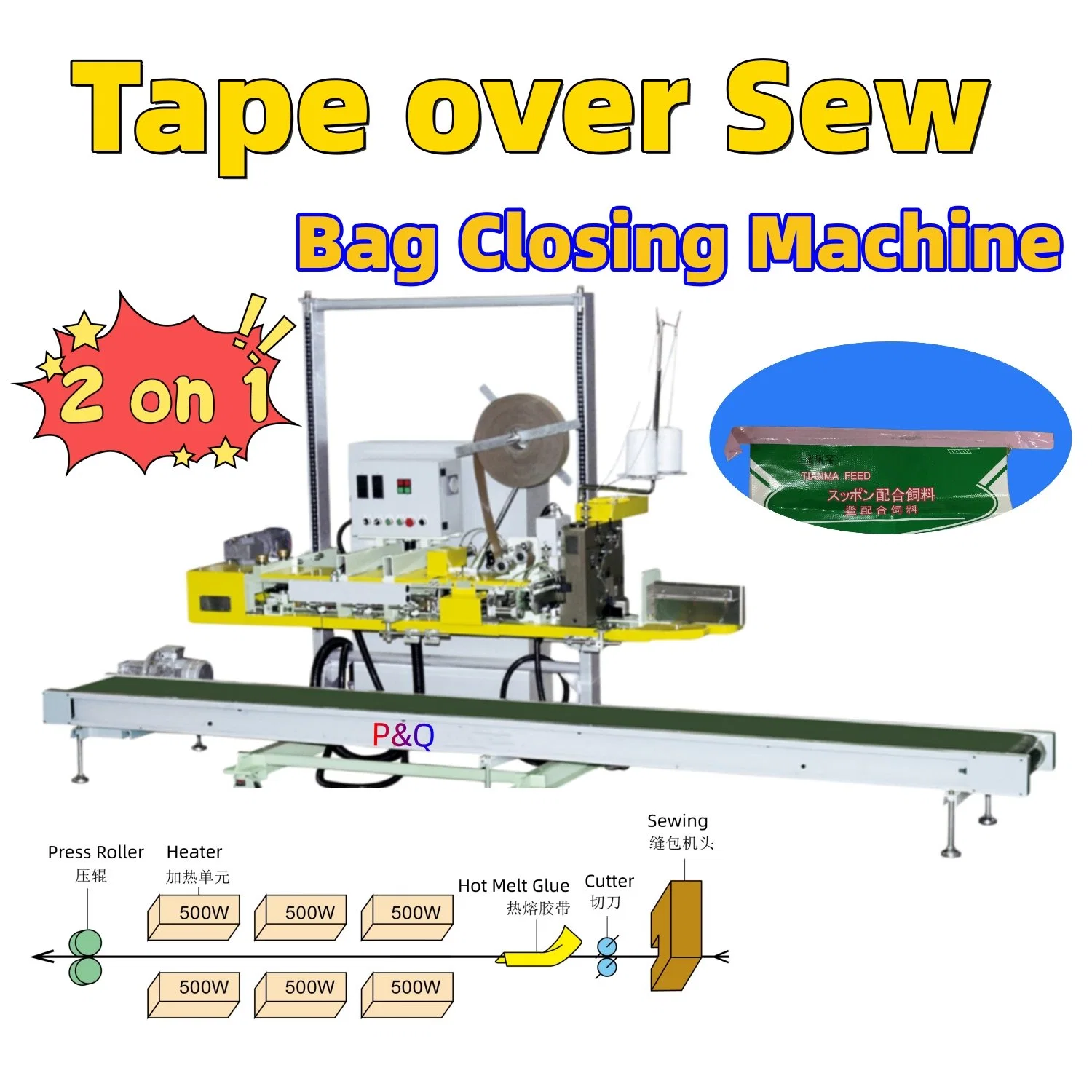 Tape over Sew System (Nähen und Heißklebeband verschließen)