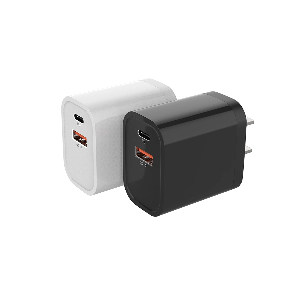 CE/RoHS/ETL zugelassener beweglicher USB-C 18W QC3.0+Pd schnell Aufladeeinheits-Energien-Adapter