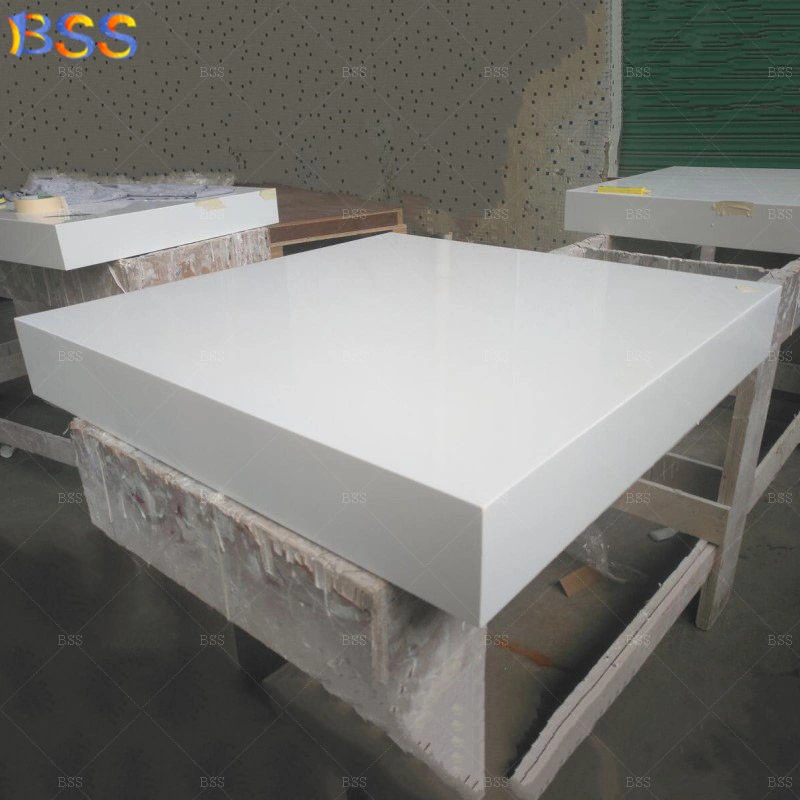 Square Table White Restaurant Fast Food Solid Surface Square Table