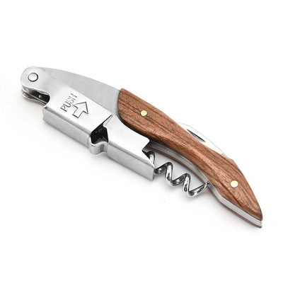 Multifunctional Red Wine Solid Wood Corkscrew, Hippocampus Wine Opener Screwdriver, Wooden Corkscrew