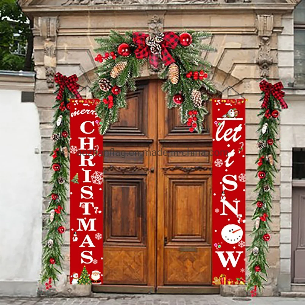 Weihnachten hängende Zeichen Banner Weihnachten Couplet Veranda Zeichen Banner für Tür Im Freien Weihnachten Weihnachten Party Dekorationen