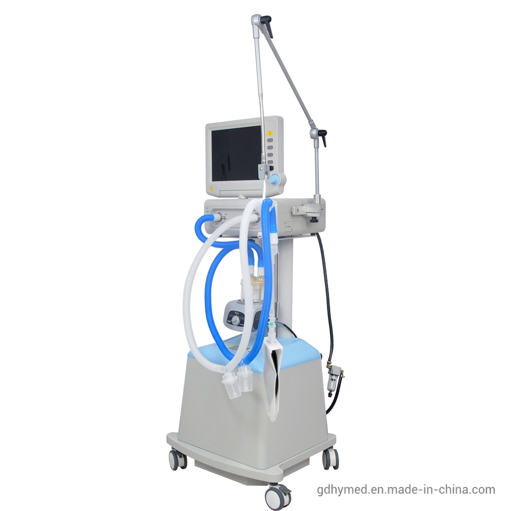 Medical ISO Marked Adult and Infant ICU Ventilator with Air Compressor