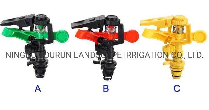 Garten-Bewässerungs 1/2 Zoll-Anschluss Kupfer Rotate Sprühdüse / Gießen Rotierende Sprinkler Im Betrieb