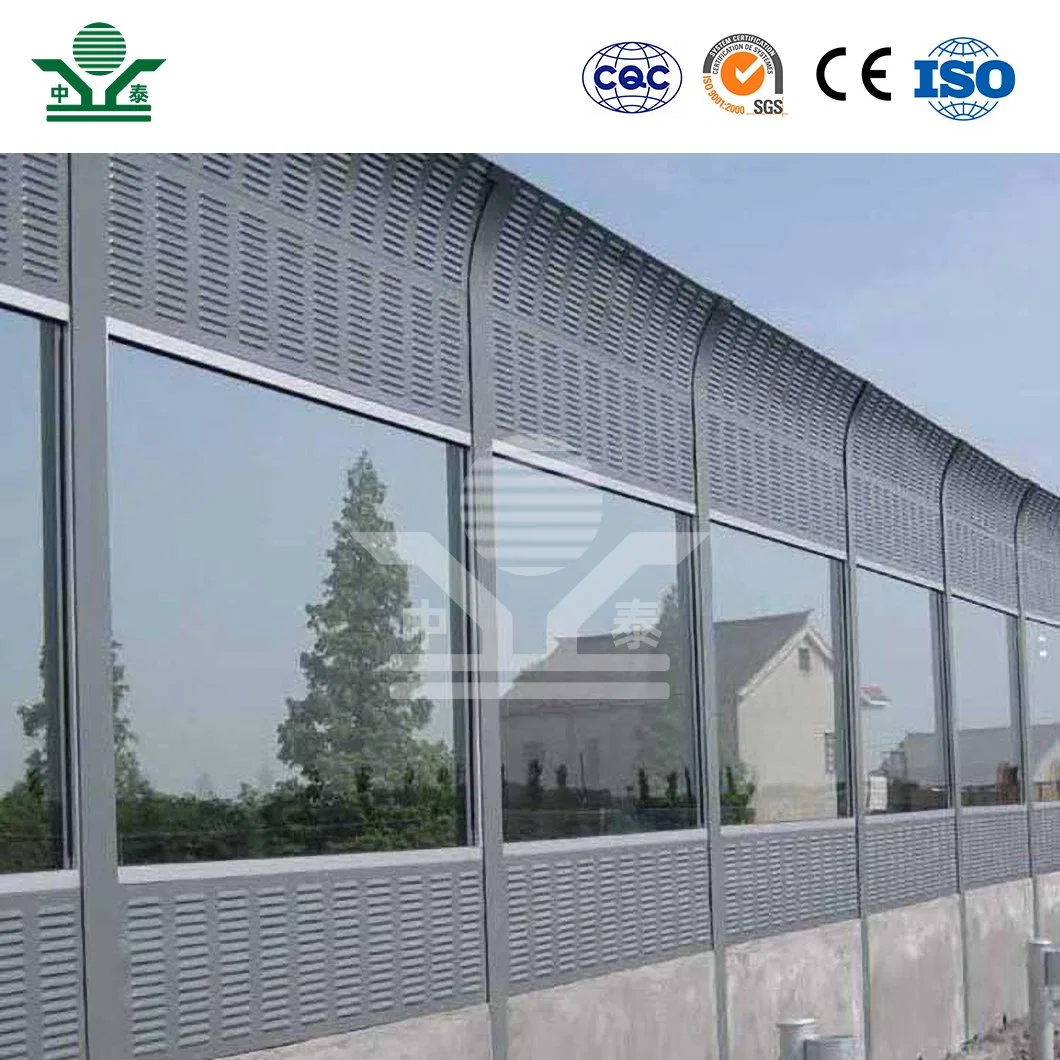 Zhongtai Outdoor Sound Barrier Walls Residential China Manufacturing Звукозаход Панели ограждения Светло-серый цветной звуковой барьер для помещения