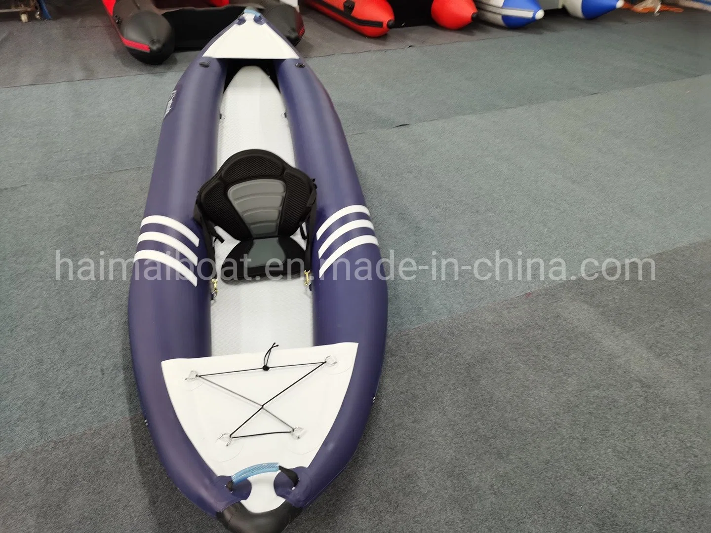 China proveedor profesional de Rafting Barco 12.5ft simple/doble de 3,8 metros persona 0.9/1.2mm PVC canoa kayak inflable con asiento de tela cubierta de aire para la venta