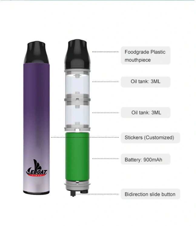 Custom Your Own Flavors 1200 Puffs Disposable/Chargeable Vape Pen with Nic Salt E Liquid