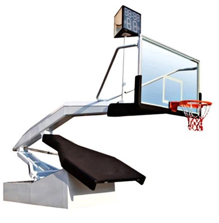 Electric Hydraulic Basketball Hoop Goal/Stand Standard Tempered Glass Backboard Indoor/Outdoor Foldable Highl Quality