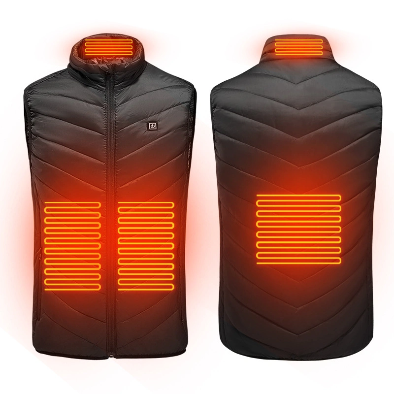 Places Heated Vest Men Women USB Heated Jacket Heating Vest Thermal Clothing Hunting Vest Winter Heating Jacket Blacks-6XL