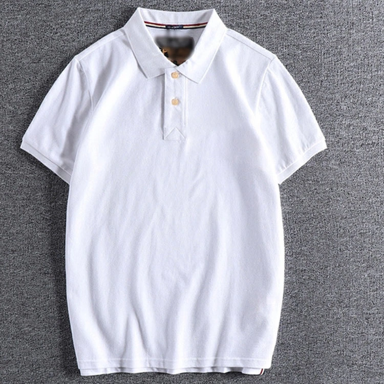 100% Cotton Short Sleeve Casual Polos Summer Lapel Male Tops Polo Shirts for Men