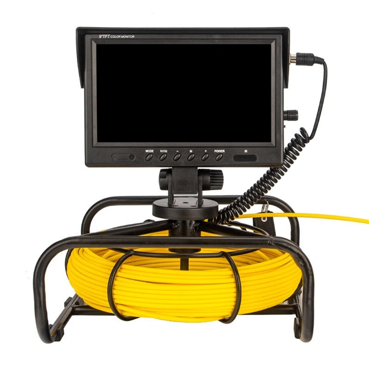 كاميرا المجاري مقاس 9 بوصة شاشة LCD ملونة كاميرا فحص الأنابيب تحت الماء الرقمية بدقة 1080p للصورة عالية الوضوح، مسجل مسجل مسجل فيديو رقمي (DVR) بشاشة IPS
