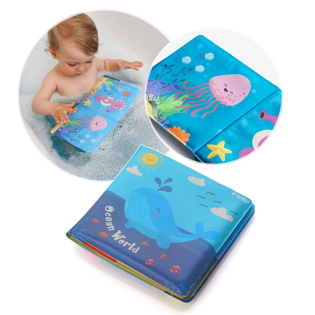 Skoodle Little Learners Baby Book Gift Set with Bath Books, Board Books, Cloth Books and Bear Plush PAL for Kids