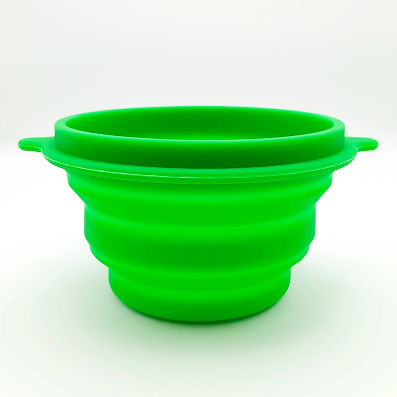 Wholesale High Quality Silicone Travel Portable Feeding Bowls Collasible Bowl with Lid