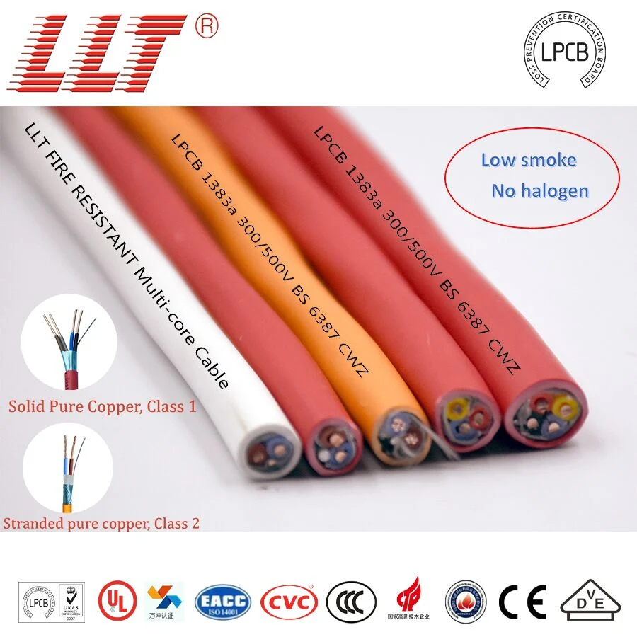 2*1.5mm +E Cable de cobre flexible Cable alarma de incendios para varios detectores de humo Sensor