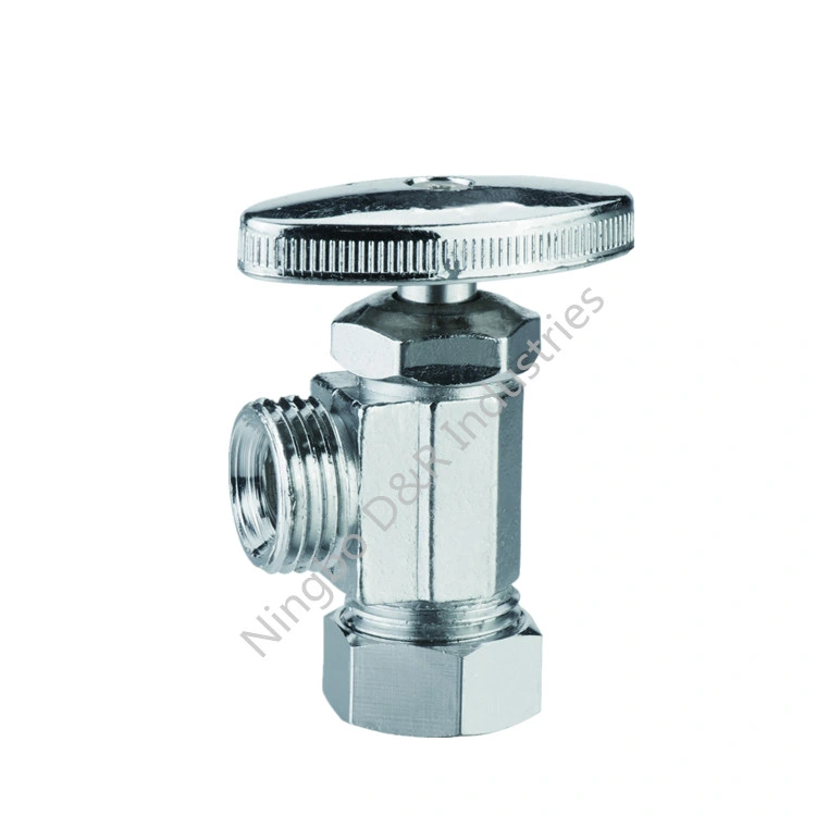 15mm Two-Way Male Female End Zinc Material Water Angle Stop Valve