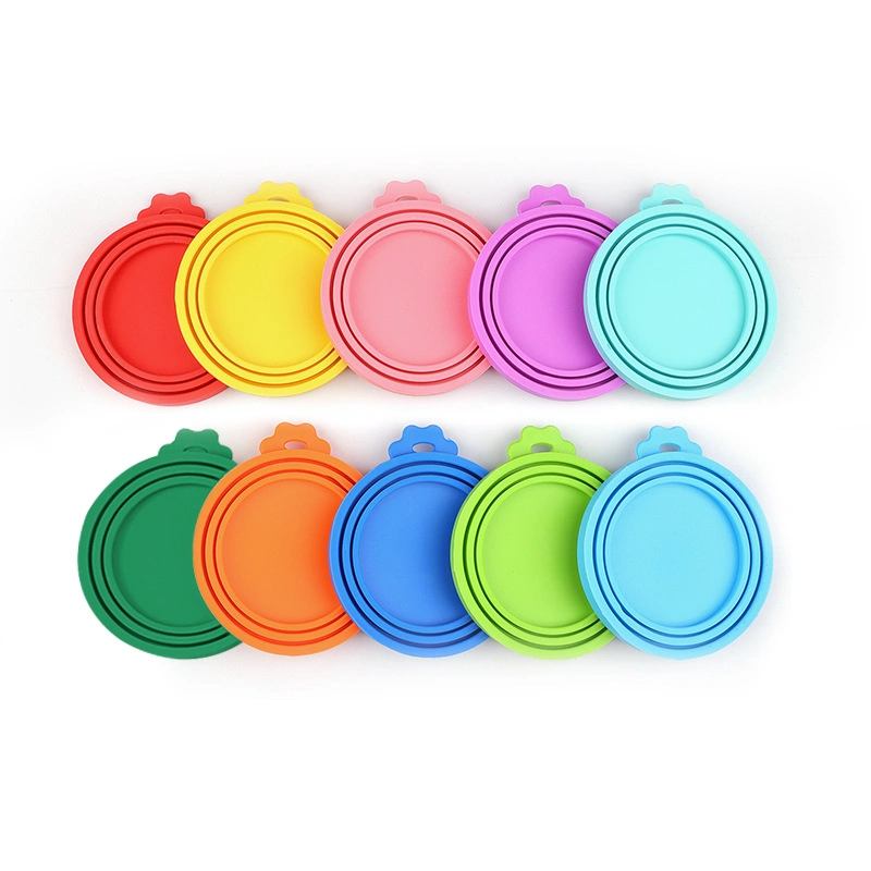 Portable Silicone Canned Lid Pet Food Cover Toppers Silicone Cat Dog Pet Food Can Cover Lid Can Cover