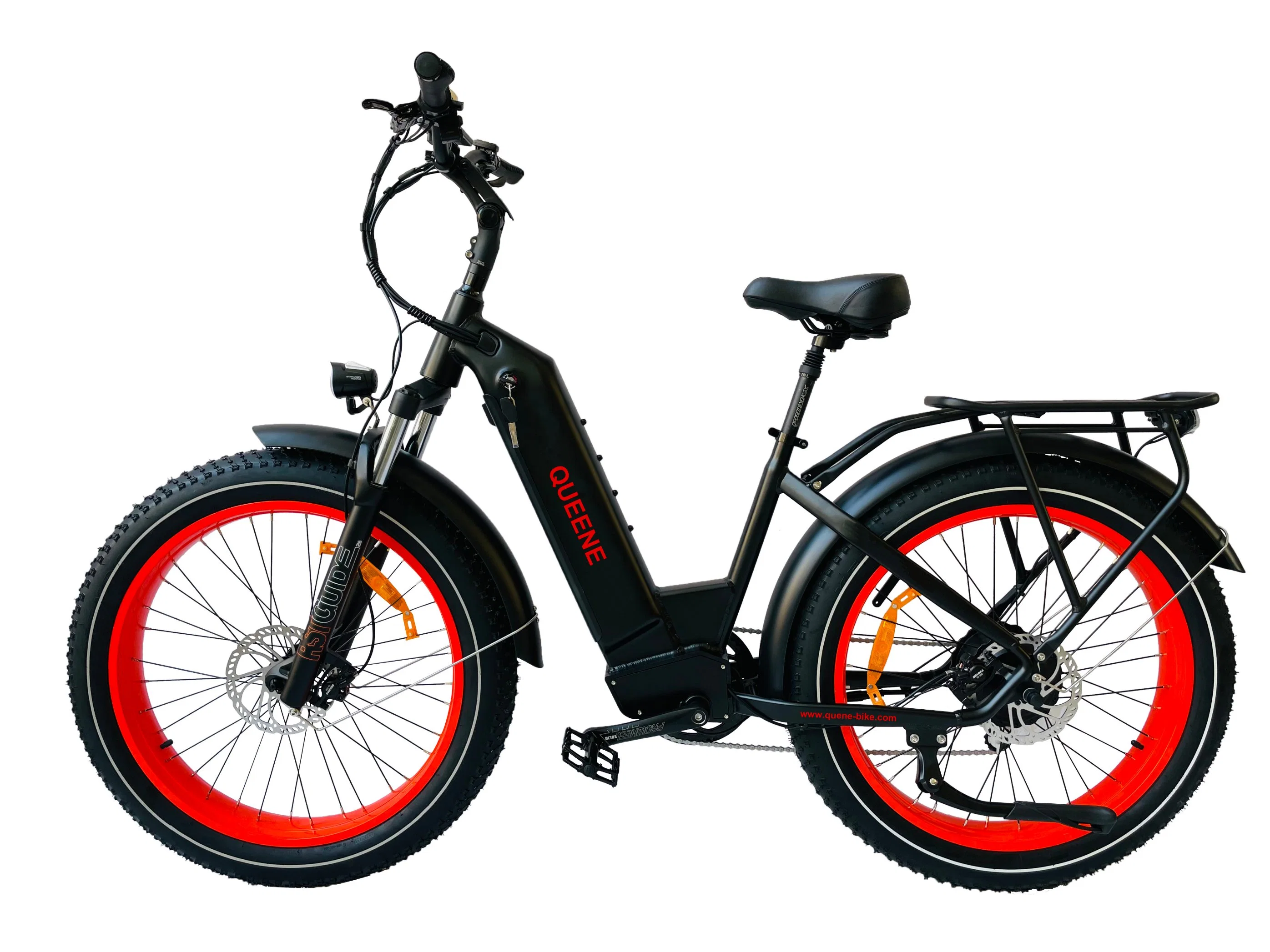 Queene Bicicleta Elétrica de Montanha E MTB Bicicleta Elétrica com Bateria Bicicleta Elétrica de Pneu Gordo para Trilha Ebike de 1000W.